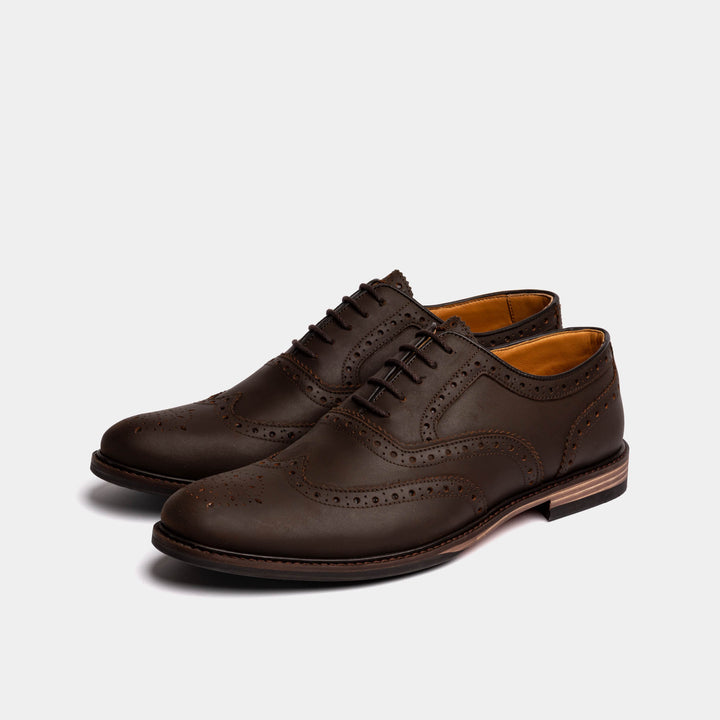 SHIREBURN // BROWN DISTRESSED-Men's Shoes | LANX Proper Men's Shoes