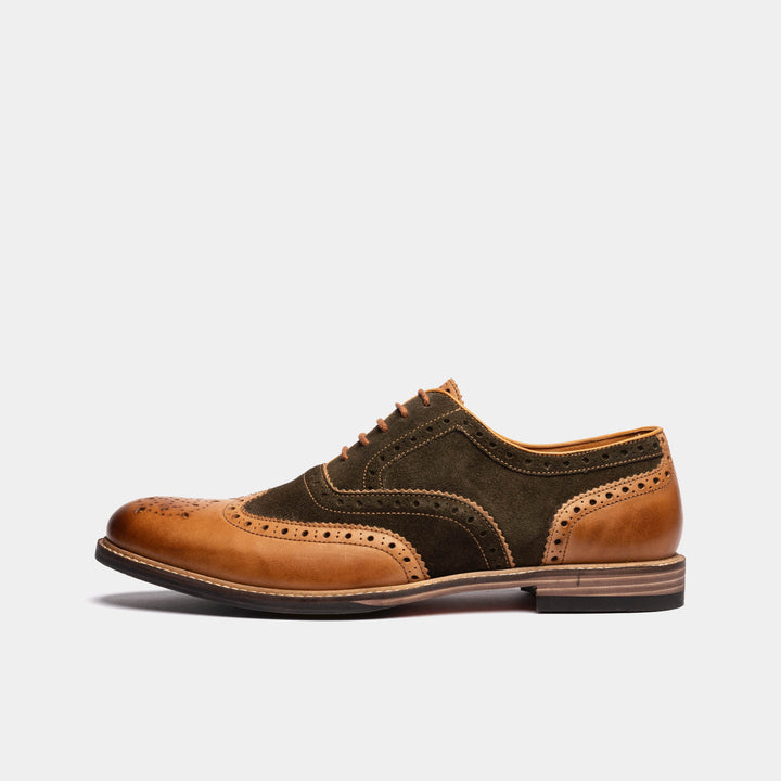 SHIREBURN // KHAKI & TAN-Men's Shoes | LANX Proper Men's Shoes