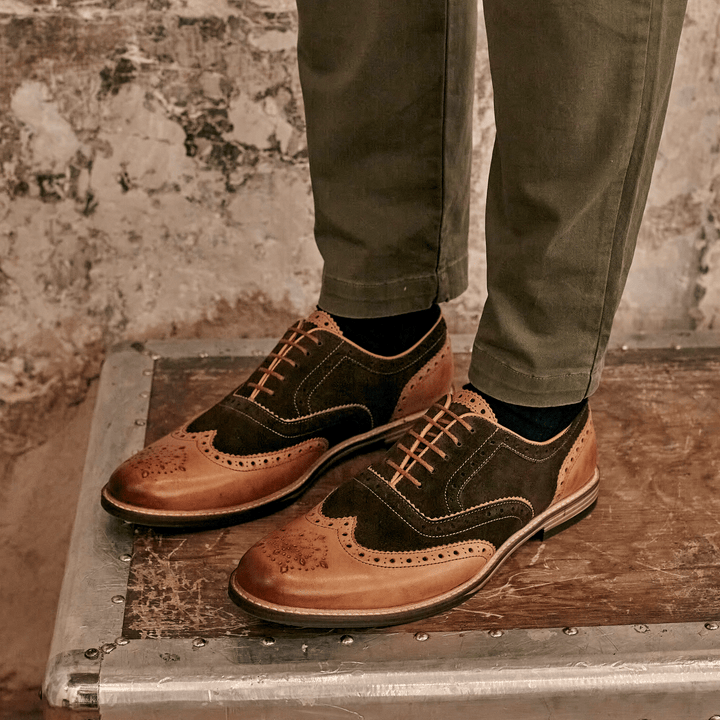 SHIREBURN // KHAKI & TAN-Men's Shoes | LANX Proper Men's Shoes