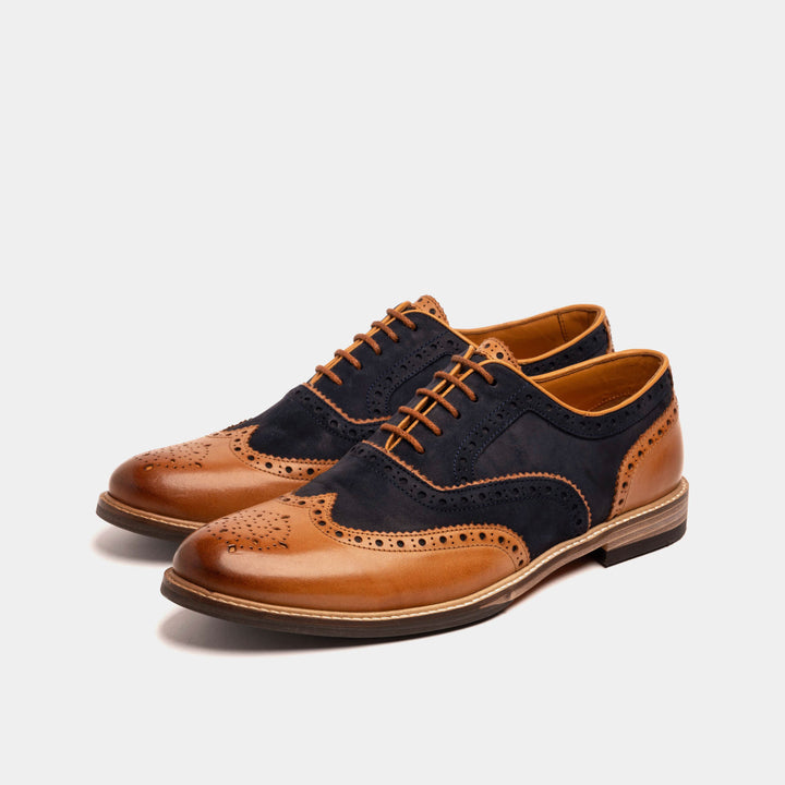 SHIREBURN // NAVY & TAN-Men's Shoes | LANX Proper Men's Shoes