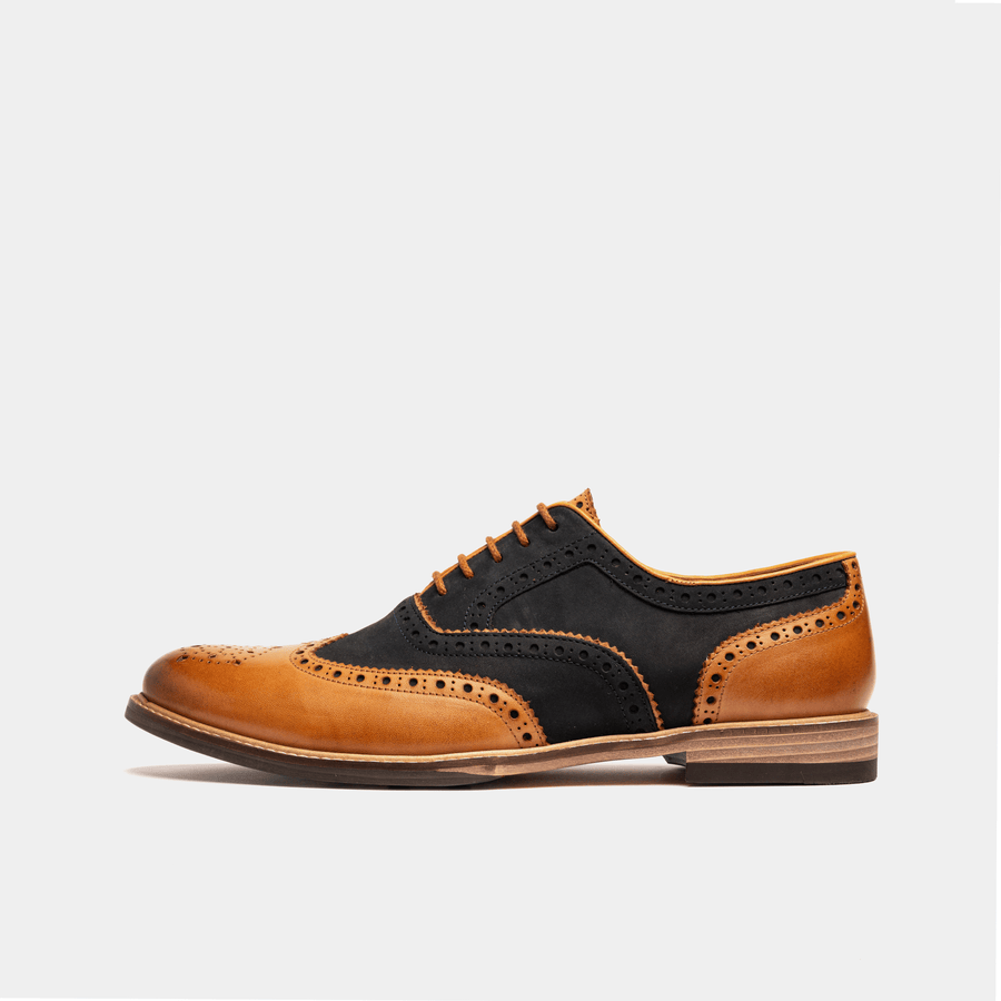 SHIREBURN // NAVY & TAN-MEN'S SHOE | LANX Proper Men's Shoes