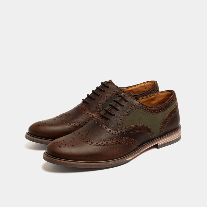 SHIREBURN // RUSSET & GREEN-Men's Shoes | LANX Proper Men's Shoes