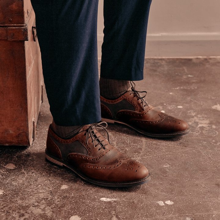 SHIREBURN // RUSSET & GREEN-Men's Shoes | LANX Proper Men's Shoes