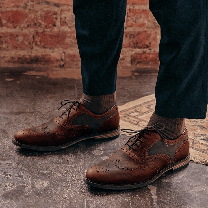 SHIREBURN // RUSSET & GREEN-Men's Shoes | LANX Proper Men's Shoes