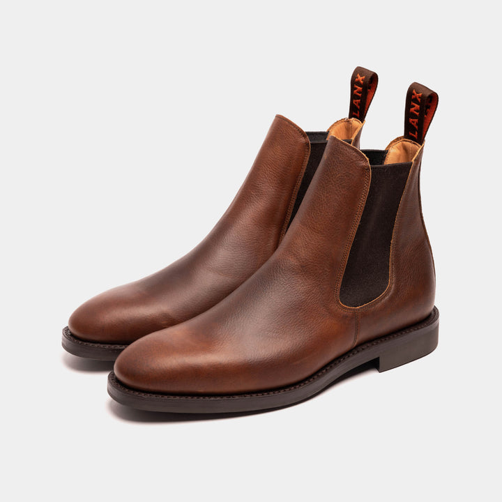 WISWELL // BROWN GRAINED-Men's Chelsea | LANX Proper Men's Shoes