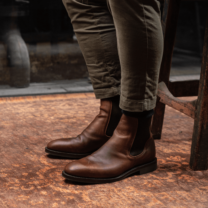 WISWELL // BROWN GRAINED-Men's Chelsea | LANX Proper Men's Shoes