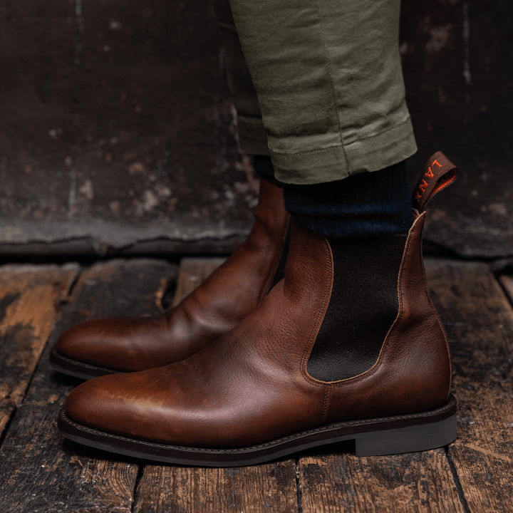 WISWELL // BROWN GRAINED-Men's Chelsea | LANX Proper Men's Shoes