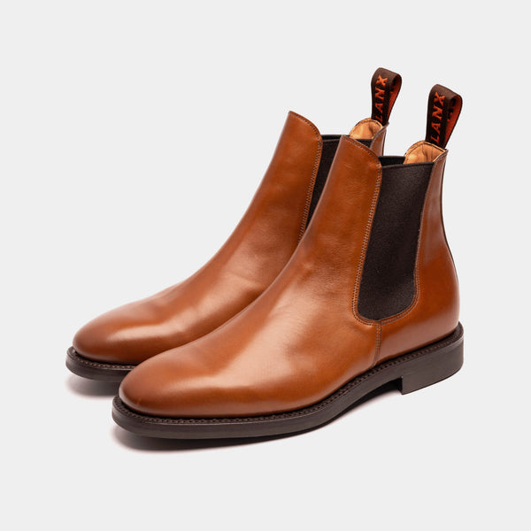 Men s Tan Brown Leather Chelsea Boots LANX