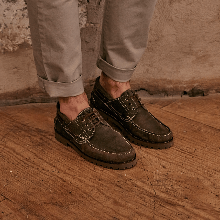Khaki boat shoes sales