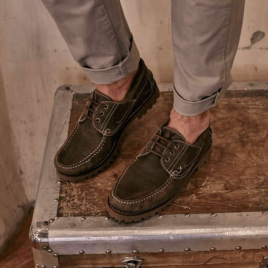 Khakis and boat hot sale shoes