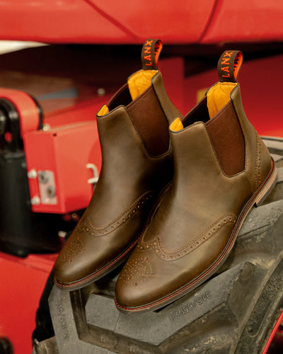 MITTON // GRFC BROWN DISTRESSED-Men's Chelsea | LANX Proper Men's Shoes