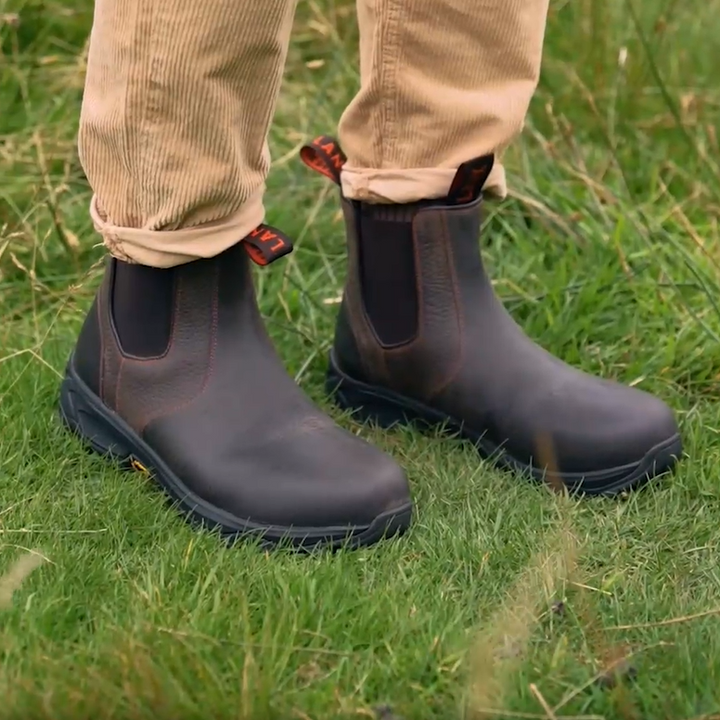 Video montage of LANX Ribchester boot in Black and Brown Distressed Leather worn in the Lancashire Countryside