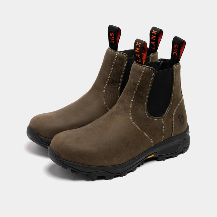 Men's - Brown Distressed - Water Resistant - Leather - Vibram