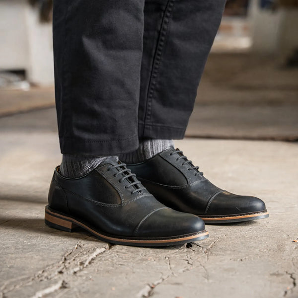 SABDEN // BLACK-Men's Shoes | LANX Proper Men's Shoes