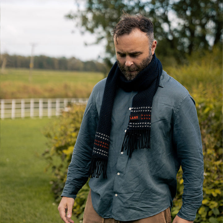 SALTERFORTH / NAVY-Scarf | LANX Proper Men's Shoes