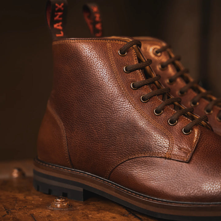 SETTLE // CARAMEL GRAINED-Men's Boots | LANX Proper Men's Shoes
