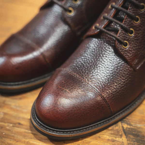 TASKER // COGNAC GRAINED-Men's Boots | LANX Proper Men's Shoes