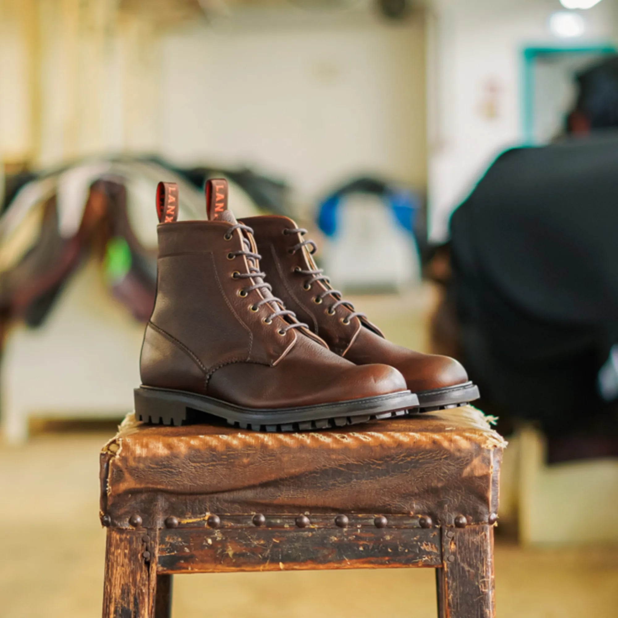 Men's - Brown - Dark - Leather - Derby Boots – LANX