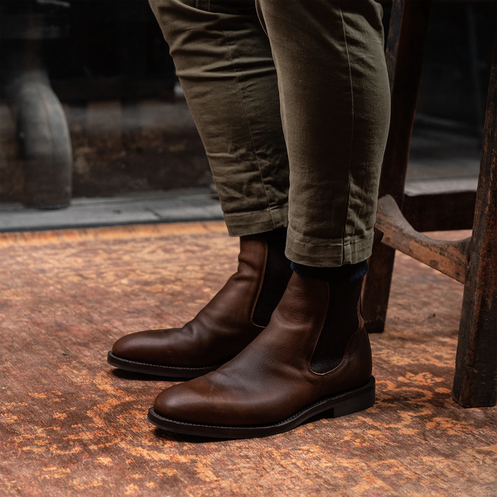 WISWELL // BROWN GRAINED-Men's Chelsea | LANX Proper Men's Shoes