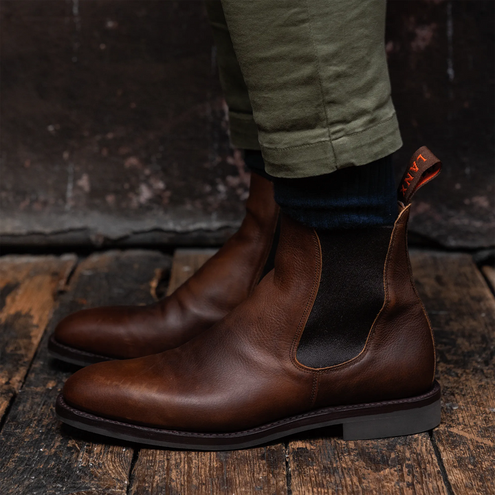 WISWELL // BROWN GRAINED-Men's Chelsea | LANX Proper Men's Shoes