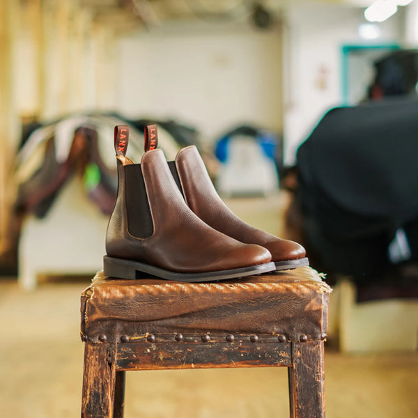 WISWELL // BROWN GRAINED-Men's Chelsea | LANX Proper Men's Shoes