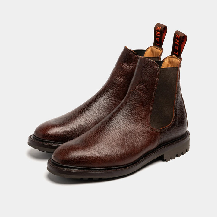 WISWELL // COGNAC GRAINED-Men's Chelsea