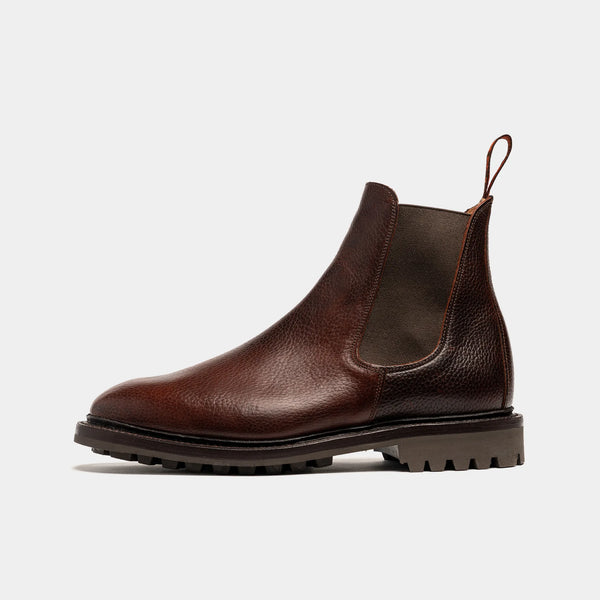 WISWELL // COGNAC GRAINED-Men's Chelsea | LANX Proper Men's Shoes
