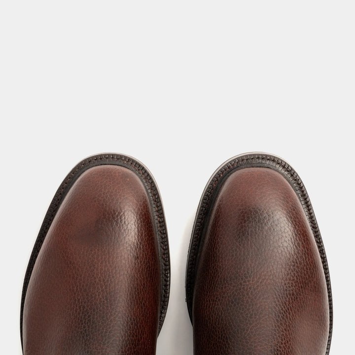WISWELL // COGNAC GRAINED-Men's Chelsea